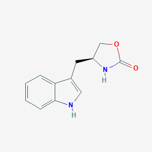 molecular formula C12H12N2O2 B126500 (S)-4-((1H-Indol-3-yl)methyl)oxazolidin-2-one CAS No. 152153-01-0