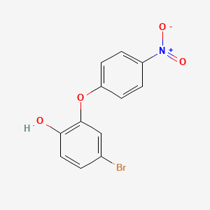 molecular formula C12H8BrNO4 B12650002 4-Bromo-2-(4-nitrophenoxy)phenol CAS No. 84604-85-3