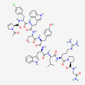 GNRH, (Ac-dehydro-pro(1)-4-Cl-phe(2)-trp(3,6))-N-(alpha)-meleu(7)-