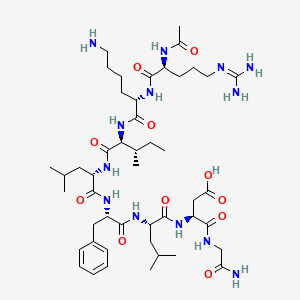 molecular formula C47H79N13O11 B12650033 Ac-Arg-Lys-Ile-Leu-Phe-Leu-Asp-Gly-NH2 CAS No. 128211-01-8