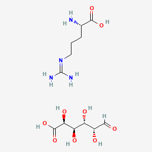 molecular formula C12H24N4O9 B12650038 L-Arginine mono-D-galacturonate CAS No. 94087-90-8