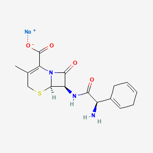 molecular formula C16H18N3NaO4S B12650098 Cephradine sodium CAS No. 57584-26-6