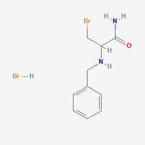 molecular formula C10H14Br2N2O B12650194 2-(Benzylamino)-3-bromopropanamide;hydrobromide CAS No. 6265-96-9