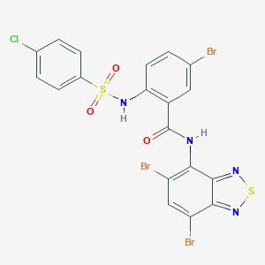 5-Bromo-2-(((4-chlorophenyl)sulfonyl)amino)-N-(5,7-dibromo-2,1,3-benzothiadiazol-4-yl)benzamide