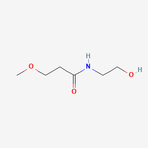 molecular formula C6H13NO3 B12650218 Propanamide, N-(2-hydroxyethyl)-3-methoxy- CAS No. 35544-45-7