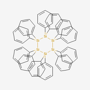 molecular formula C72H60Si6 B12650226 Dodecaphenylhexasilinane CAS No. 1591-06-6