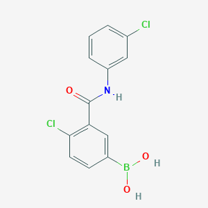 molecular formula C13H10BCl2NO3 B12650227 4-Chloro-3-(3-chlorophenylcarbamoyl)phenylboronic acid 