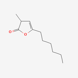 molecular formula C11H18O2 B12650233 5-Hexyldihydromethylfuran-2(3H)-one CAS No. 93980-90-6
