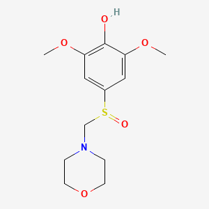 molecular formula C13H19NO5S B12650261 Morpholine, 4-((4-hydroxy-3,5-dimethoxyphenyl)sulfinylmethyl)- CAS No. 64709-44-0
