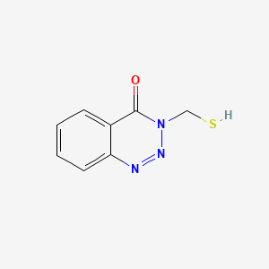 molecular formula C8H7N3OS B12650267 1,2,3-Benzotriazin-4(3H)-one, 3-(mercaptomethyl)- CAS No. 28527-10-8