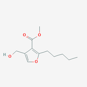 molecular formula C12H18O4 B1265028 Methyl 4-(hydroxymethyl)-2-pentylfuran-3-carboxylate 