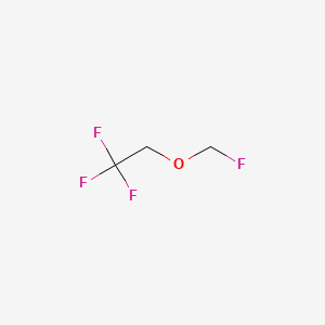 molecular formula C3H4F4O B12650329 1,1,1-Trifluoro-2-(fluoromethoxy)ethane CAS No. 134561-94-7