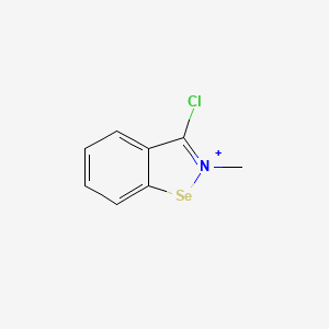 molecular formula C8H7ClNSe+ B12650346 3-Chloro-2-methyl-1,2lambda(5)-benzoselenazole CAS No. 60940-25-2