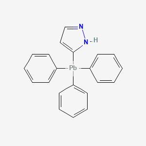 molecular formula C21H18N2Pb B12650358 3-(Triphenylplumbyl)-1H-pyrazole CAS No. 51105-45-4