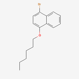 molecular formula C16H19BrO B12650381 1-Bromo-4-hexyloxynaphthalene CAS No. 66052-08-2