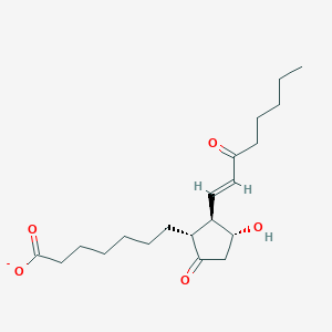 molecular formula C20H31O5- B1265040 15-dehydro-prostaglandin E1(1-) 