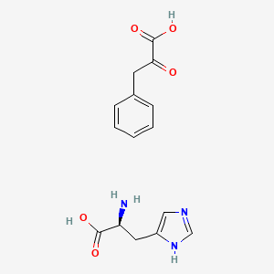 molecular formula C15H17N3O5 B12650460 L-Histidine mono(3-phenylpyruvate) CAS No. 93803-24-8