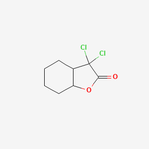 molecular formula C8H10Cl2O2 B12650487 3,3-Dichlorohexahydro-3H-benzofuran-2-one CAS No. 72406-97-4