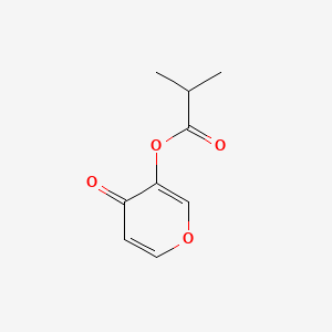 molecular formula C9H10O4 B12650495 4-Oxo-4H-pyran-3-yl isobutyrate CAS No. 94022-34-1