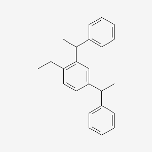 molecular formula C24H26 B12650531 1-Ethyl-2,4-bis(1-phenylethyl)benzene CAS No. 84255-48-1