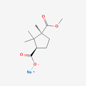 molecular formula C11H17NaO4 B12650542 Sodium 1-methyl cis-camphorate CAS No. 61043-04-7