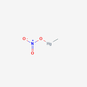 molecular formula CH3HgNO3 B12650545 Mercury, methyl(nitrato-O)- CAS No. 2374-27-8