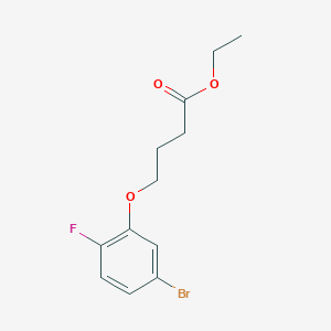 molecular formula C12H14BrFO3 B12650553 Ethyl 4-(3-bromo-6-fluoro-phenoxy)butanoate 
