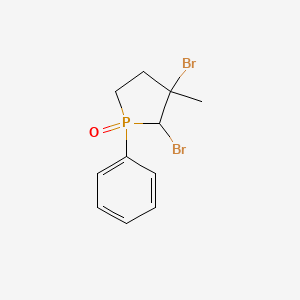 molecular formula C11H13Br2OP B1265056 2,3-Dibromo-1-phenyl-3-methyl-1-phosphacyclopentane-1-one 