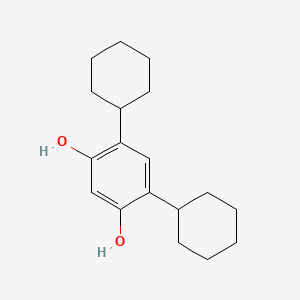 molecular formula C18H26O2 B12650574 4,6-Dicyclohexylresorcinol CAS No. 85586-52-3