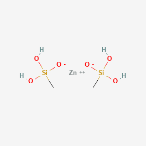 molecular formula C2H10O6Si2Zn B12650580 zinc;dihydroxy-methyl-oxidosilane CAS No. 84963-02-0