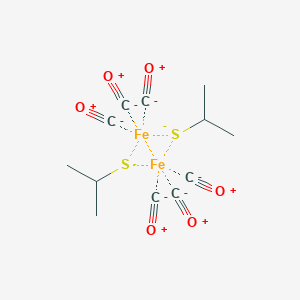 molecular formula C12H14Fe2O6S2-2 B12650588 Iron, hexacarbonylbis(mu-2-propanethiolato)di-, (Fe-Fe)- CAS No. 26411-94-9