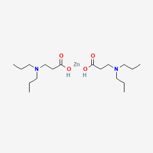 molecular formula C18H38N2O4Zn B12650596 3-(Dipropylamino)propanoic acid;ZINC CAS No. 135364-47-5