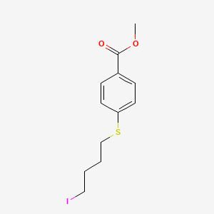 molecular formula C12H15IO2S B12650607 Methyl 4-(4-iodobutylsulfanyl)benzoate 