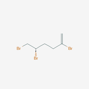 molecular formula C6H9Br3 B12650629 1-Hexene, 2,5,6-tribromo- CAS No. 71673-27-3