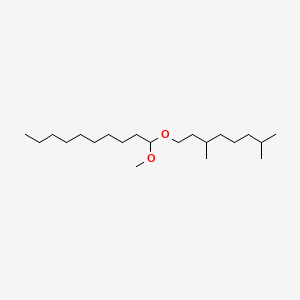 molecular formula C21H44O2 B12650643 1-[(3,7-Dimethyloctyl)oxy]-1-methoxydecane CAS No. 93894-26-9