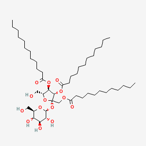 molecular formula C48H88O14 B12650647 Sucrose trilaurate CAS No. 94031-23-9