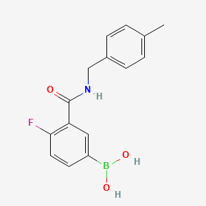 molecular formula C15H15BFNO3 B12650673 4-Fluoro-3-(4-methylbenzylcarbamoyl)benzeneboronic acid 