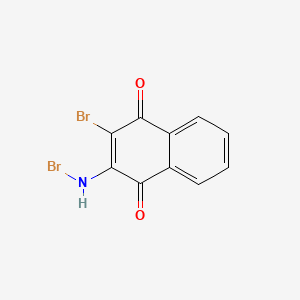 molecular formula C10H5Br2NO2 B12650678 1,4-Naphthalenedione, 2-bromo-3-(bromoamino)- CAS No. 155669-75-3