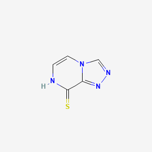 molecular formula C5H4N4S B12650683 7H-[1,2,4]triazolo[4,3-a]pyrazine-8-thione CAS No. 68774-83-4