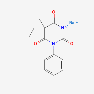molecular formula C14H15N2NaO3 B12650687 Sodium 5,5-diethyl-1-phenylbarbiturate CAS No. 59960-26-8