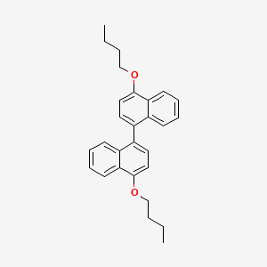 molecular formula C28H30O2 B12650703 1,1'-Binaphthalene, 4,4'-dibutoxy- CAS No. 4499-67-6