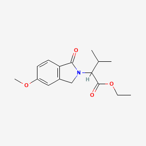 molecular formula C16H21NO4 B12650708 Ethyl 2-(5-methoxy-1-oxoisoindolin-2-yl)-3-methylbutanoate 