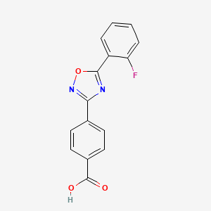 molecular formula C15H9FN2O3 B1265074 4-[5-(2-Fluorophenyl)-1,2,4-oxadiazol-3-yl]benzoic acid 
