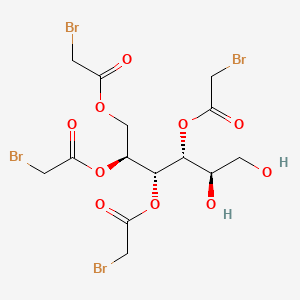 molecular formula C14H18Br4O10 B12650743 D-Glucitol tetrakis(bromoacetate) CAS No. 94248-58-5