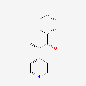 molecular formula C14H11NO B12650745 2-Propen-1-one, 1-phenyl-2-(4-pyridinyl)- CAS No. 108664-37-5