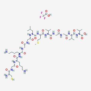 molecular formula C53H94F3N15O16S2 B12650795 H-Cys-Gly-Lys-Lys-Gly-Gly-Leu-Met-Val-Gly-Gly-Val-Val-OH.TFA 