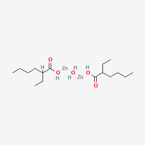 molecular formula C16H34O5Zn2 B12650798 Bis(2-ethylhexanoato-O)-mu-oxodizinc CAS No. 54262-78-1