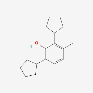 molecular formula C17H24O B12650799 2,6-Dicyclopentyl-m-cresol CAS No. 94022-19-2