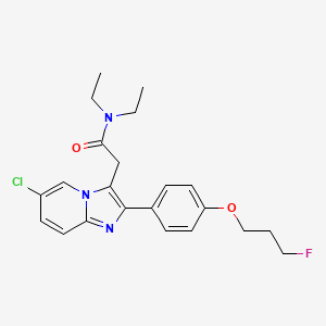 molecular formula C22H25ClFN3O2 B1265080 2-(6-Chloro-2-(4-(3-fluoropropoxy)phenyl)imidazo[1,2-a]pyridin-3-yl)-N,N-diethylacetamide 