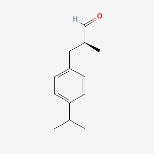 molecular formula C13H18O B12650854 Cyclamen aldehyde, (S)- CAS No. 74648-06-9